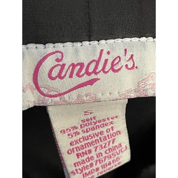 Candie's Leggings Womens Small Black Stretch Pull On Elastic Waist Poly Spandex - Picture 6 of 8